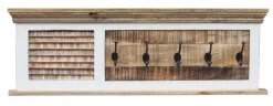 Wandgarderobe 120x40cm 'Nizza' Mango weiß natur