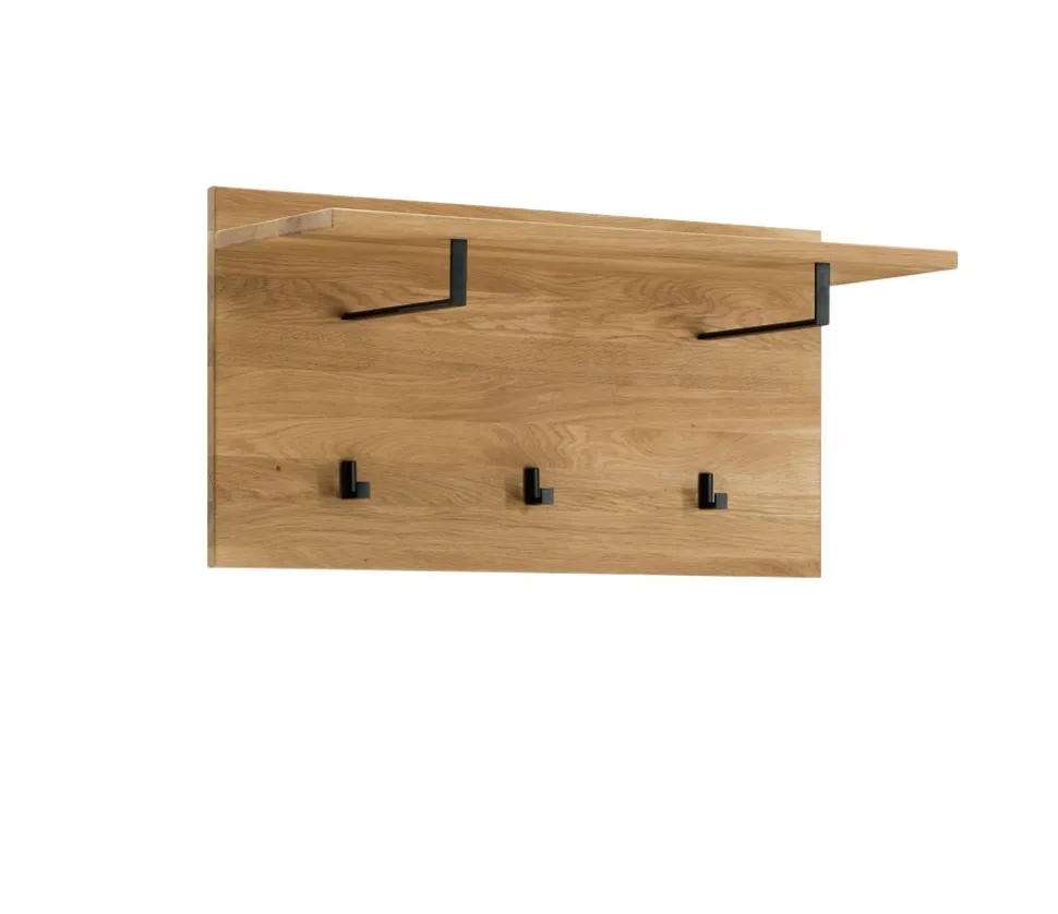 Wandgarderobe 80x41cm "Riga" Wildeiche massiv