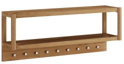 Wandgarderobe 83x36cm 'Scandi' Wildeiche massiv