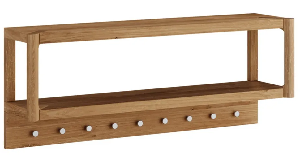 Wandgarderobe 83x36cm 'Scandi' Wildeiche massiv