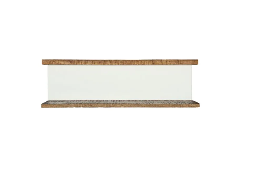 Wandregal 110cm 'Country' Akazie weiß & braun