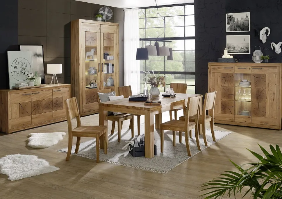 Wandregal 130cm 'Danzig' Wildeiche geölt