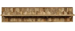 Wandregal 140cm 'Kalani' Mango massiv natur lackiert
