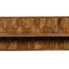 Wandregal 140cm 'Kalani' Mango massiv braun lackiert
