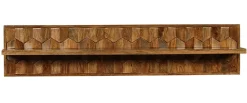 Wandregal 140cm 'Kalani' Mango massiv braun lackiert