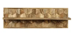 Wandregal 90cm 'Kalani' Mango massiv natur lackiert
