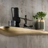 Wandregal 111cm "Stone" Alu bronzegold