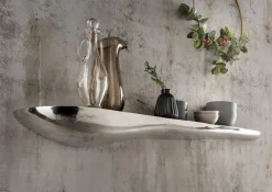 Wandregal 111cm "Stone" Alu vernickelt