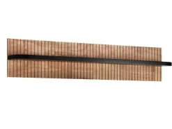 Wandregal mit Beleuchtung 118cm 'Atlantic' Akazie massiv