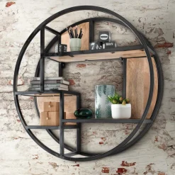 Wandregal 90x90cm "Circle" Mango & Eisen