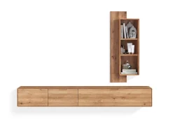 Wandregal 47x120cm "Kent" Wildeiche massiv