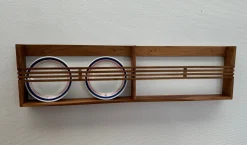 Wandregal 120x32cm "Linea" Teakholz massiv natur