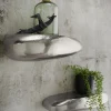 Wandregal 43x19cm "Stone" Alu vernickelt