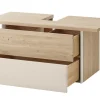 Waschbeckenunterschrank 105cm 'Avallon' Wildeiche geölt & creme