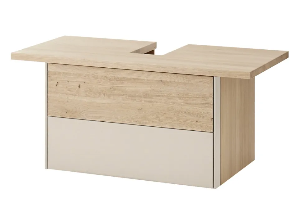 Waschbeckenunterschrank 105cm 'Avallon' Wildeiche geölt & creme