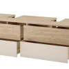 Waschbeckenunterschrank 170cm 'Avallon' Wildeiche geölt & creme
