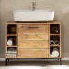 Waschbeckenunterschrank 80x60cm 'Albany' Akazie massiv lackiert