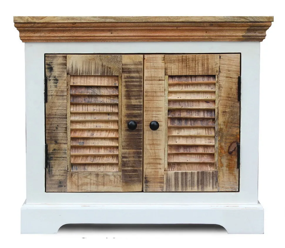 Waschbeckenunterschrank 70x60cm 'Nizza' Mango weiß natur