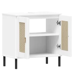 Waschbeckenunterschrank 62x65cm 'Seattle' Kiefer massiv weiß