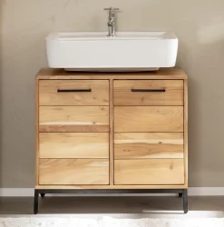Waschbeckenunterschrank 68x60cm 'Albany' Akazie massiv lackiert