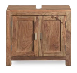 Waschbeckenunterschrank 70x60cm 'Oxford' Sheesham massiv 2 Türen