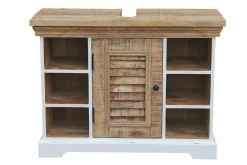 Waschbeckenunterschrank 80x60cm 'Nizza' Mango weiß natur