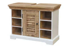 Waschbeckenunterschrank 80x60cm 'Nizza' Mango weiß natur