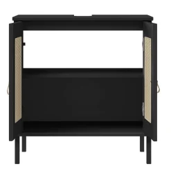 Waschbeckenunterschrank 62x65cm 'Seattle' Kiefer massiv schwarz