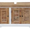 Waschbeckenunterschrank 100x60cm 'Nizza' Mango weiß natur 3 Türen