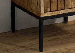 Waschbeckenunterschrank 60x60cm 'Life' Mango & Metall schwarz