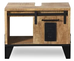 Waschbeckenunterschrank 75x62cm 'Lena' Mango & Eisen