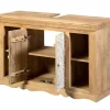 Waschbeckenunterschrank 107x68cm 'Tibet' Mango natur & weiß antik