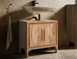 Waschbeckenunterschrank 60x57cm 'Pure' Akazie massiv