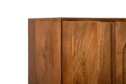 Waschbeckenunterschrank 60x64cm 'Curves' Mango massiv dunkelbraun