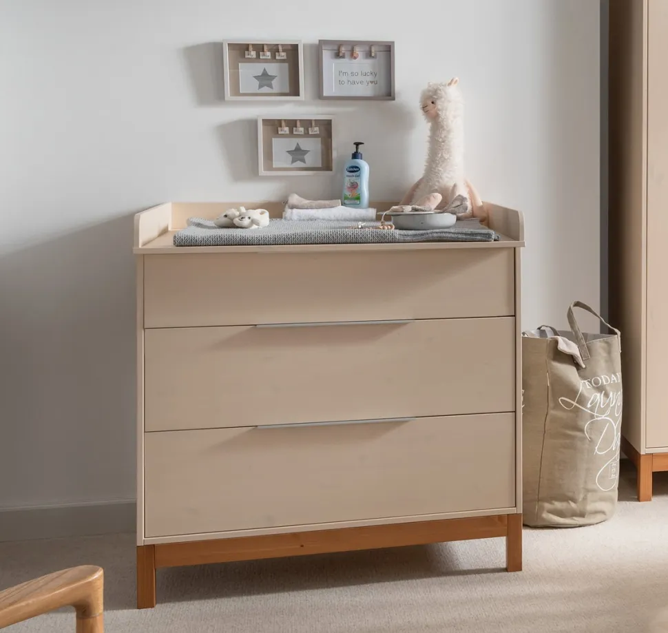 Wickelaufsatz zu Kommode "Annabell" Kiefer creme