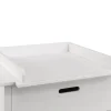Wickelkommode 91cm mit Aufsatz "Maja" Kiefer massiv weiß lackiert