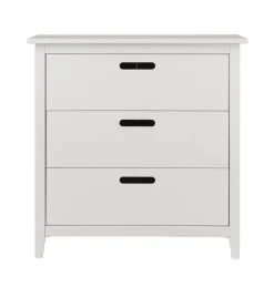 Wickelkommode 91cm mit Aufsatz "Maja" Kiefer massiv weiß lackiert