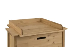 Wickelkommode 91cm mit Aufsatz "Maja" Kiefer massiv laugenfarbig