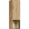 Wohnwand III 280cm 'Locarno' Wildeiche massiv & MDF anthrazit inkl.Beleuchtung