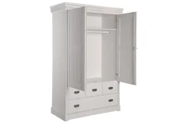 Wäscheschrank 120cm 2-trg. 'Mailand-Weiß' Kiefer weiß SZ-0132
